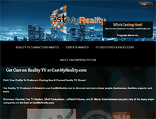 Tablet Screenshot of castmyreality.com